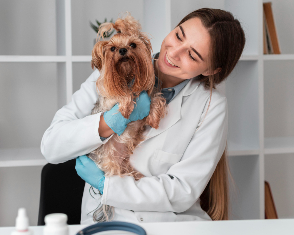 Veterinário realizando consulta